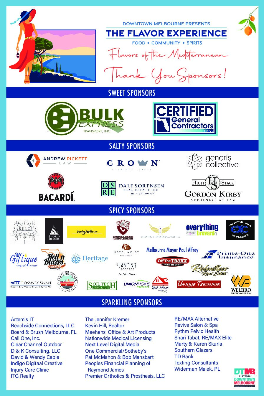 FLAVOR Thank You ALL Sponsors FINAL